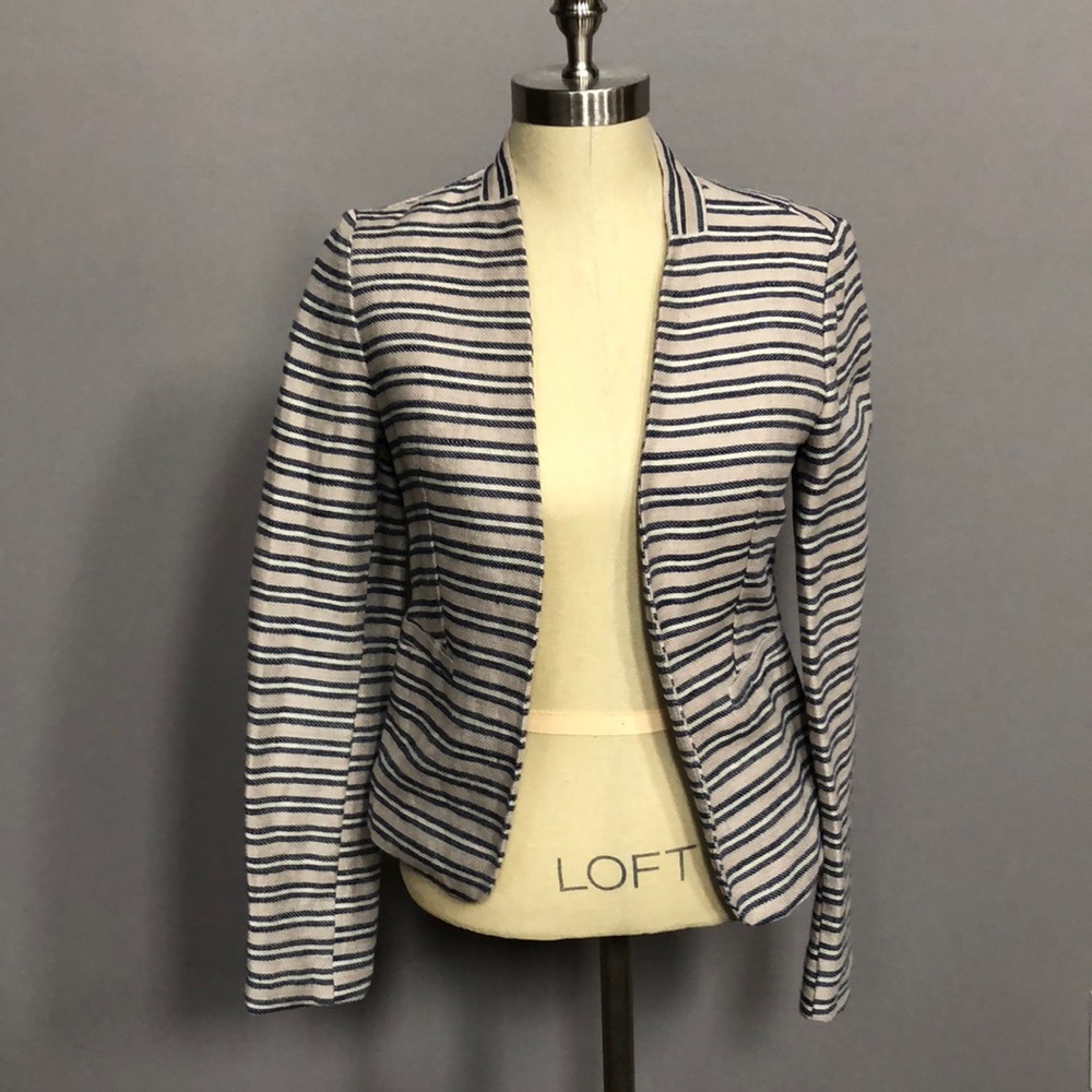 Ann Taylor LOFT linen blazer sz 0